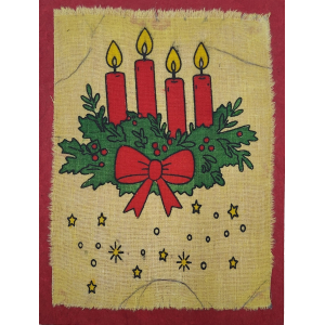 Grußkarte Weihnachtskranz