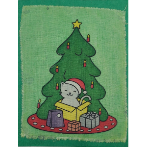 Grußkarte Weihnachtskatze