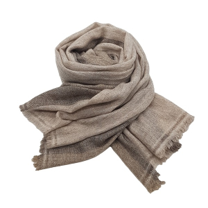 Schal mit Fishbone Muster - Beige Töne...