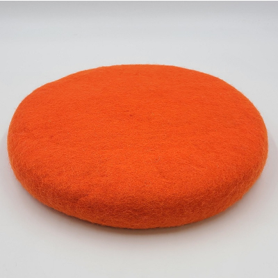 Rundes Sitzkissen aus Filz - Ø ca. 40 cm - ca. 5 cm dick: Orange
