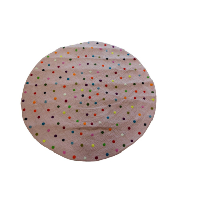 "Spotty" - Teppich mit bunten Farbtupfen Rosa 90 cm