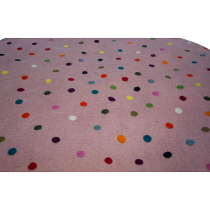 "Spotty" - Teppich mit bunten Farbtupfen Rosa 90 cm